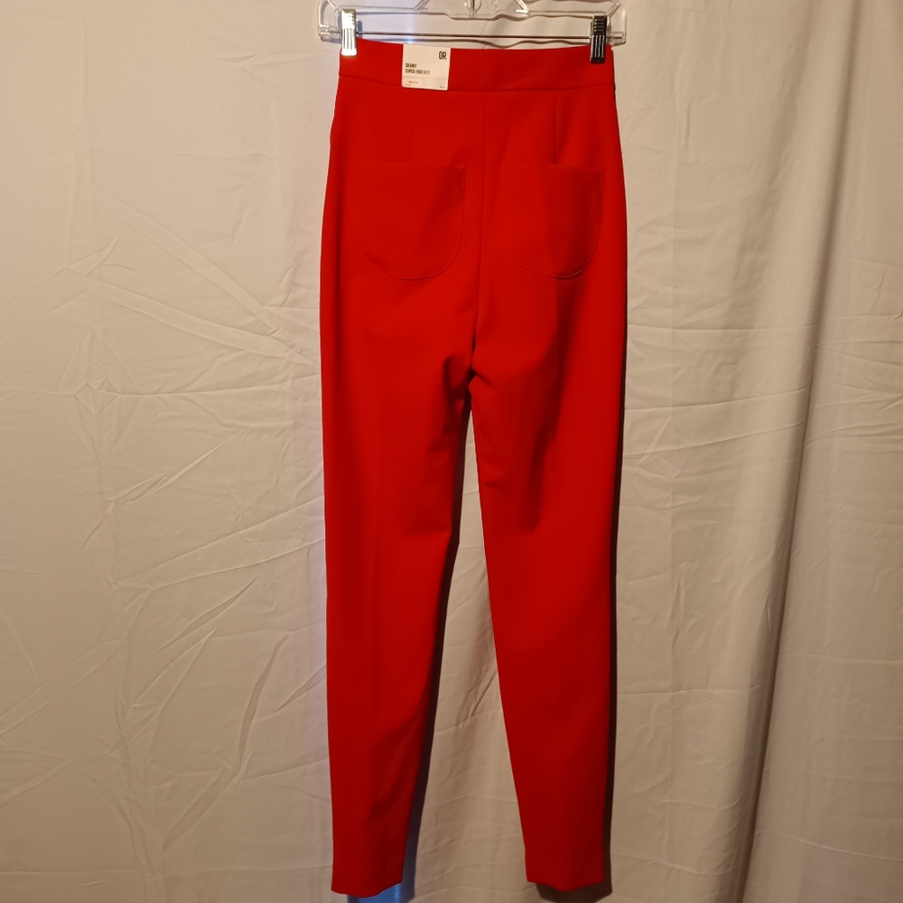 🍋Express NWT 0R red skinny mid-rise stretch - Picture 2 of 11